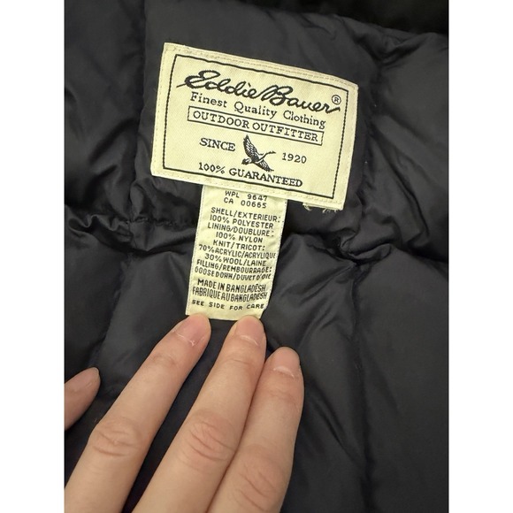 eddie bauer women black down coat size PL - Picture 9 of 9